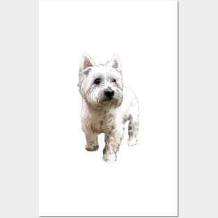 West Highland Terrier Cute Puppy Dog Posters and Art